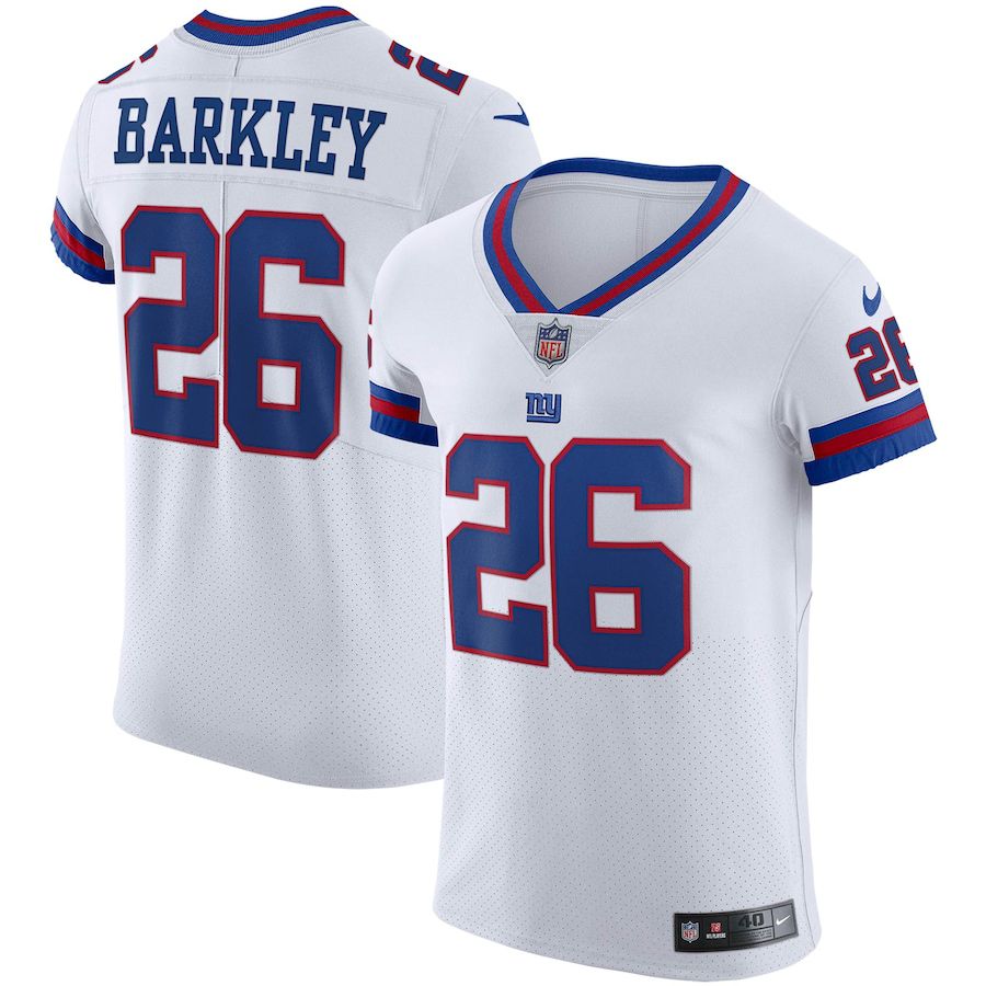 Men New York Giants #26 Saquon Barkley Nike White Vapor Elite Player NFL Jersey->new orleans saints->NFL Jersey